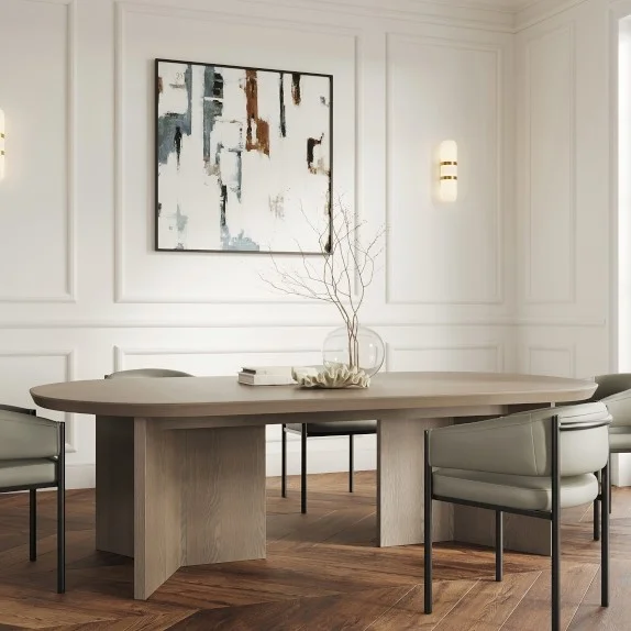 Dietrich Elliptical Dining Height Communal Table (96″-144″)