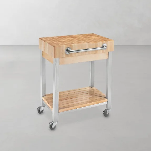 John Boos End-Grain Butcher Block Classic Kitchen Cart (30″)